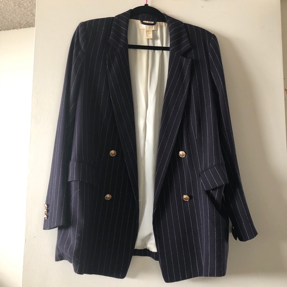 H&M Striped Blazer